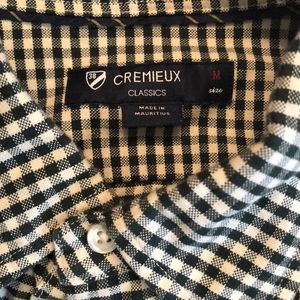 Medium green and white button down